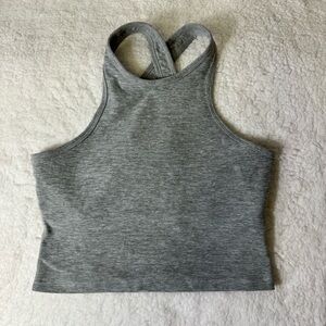 Beyond Yoga Gray Racerback Sports Bra Tank Built In Bra Size